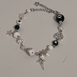 🎲 Y2K Aesthetic Multi-Charm Beaded Bracelet
